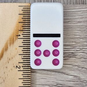Blank 7 Replacement Dominoes Large Dot Shiny Color 2 X 1 X 5/8th